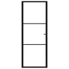 Vidaxl binnendeur 76x201,5 cm esg-glas en aluminium zwart