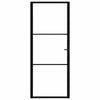 Vidaxl binnendeur 93x201,5 cm esg-glas en aluminium zwart