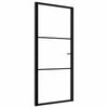 Vidaxl binnendeur 102,5x201,5 cm esg-glas en aluminium zwart