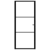 Vidaxl binnendeur 102,5x201,5 cm esg-glas en aluminium zwart
