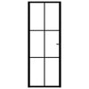 Vidaxl binnendeur 76x201,5 cm esg-glas en aluminium zwart
