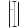 Vidaxl binnendeur 83x201,5 cm esg-glas en aluminium zwart