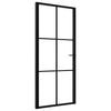 Vidaxl binnendeur 93x201,5 cm esg-glas en aluminium zwart