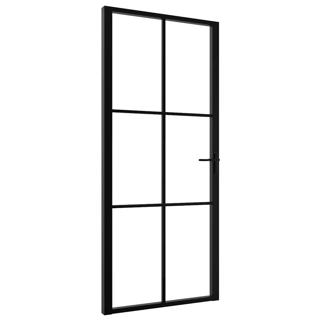Vidaxl Porta interna 93x201,5 cm ESG Glass e nero in alluminio