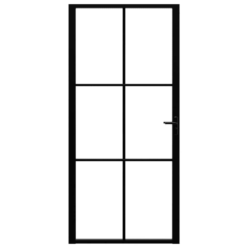 Vidaxl Porta interna 93x201,5 cm ESG Glass e nero in alluminio