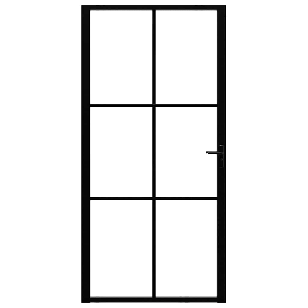 Vidaxl Porta interna 102.5x201.5 cm ESG Glass e nero in alluminio