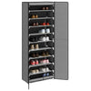 Armadio da scarpe Vidaxl 60x30x166 cm tessuto grigio