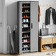 Armadio da scarpe Vidaxl 60x30x166 cm tessuto grigio