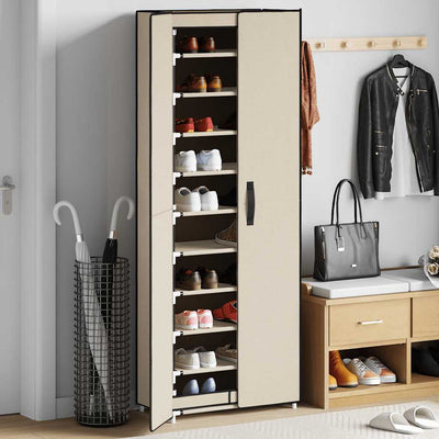 Gabinete de zapatos Vidaxl 60x30x166 CM CREM CRAM -COLORADO