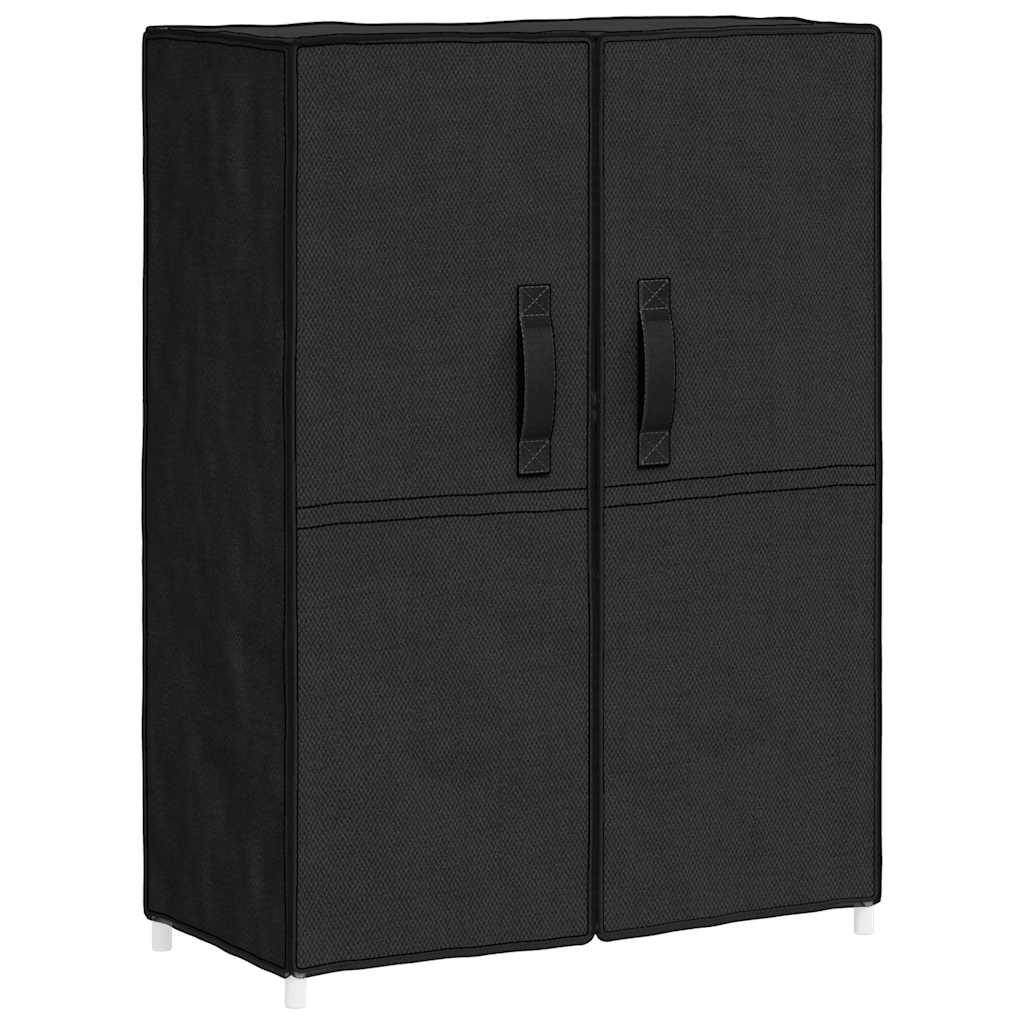Vidaxl Cabinet da scarpe 60x30x90 cm tessuto nero