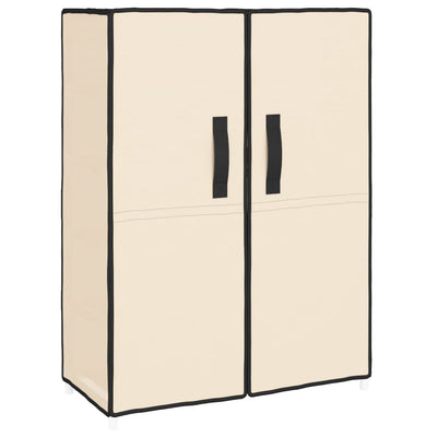 Gabinete de zapatos Vidaxl 60x28x90 cm de crema de tela -cocinado