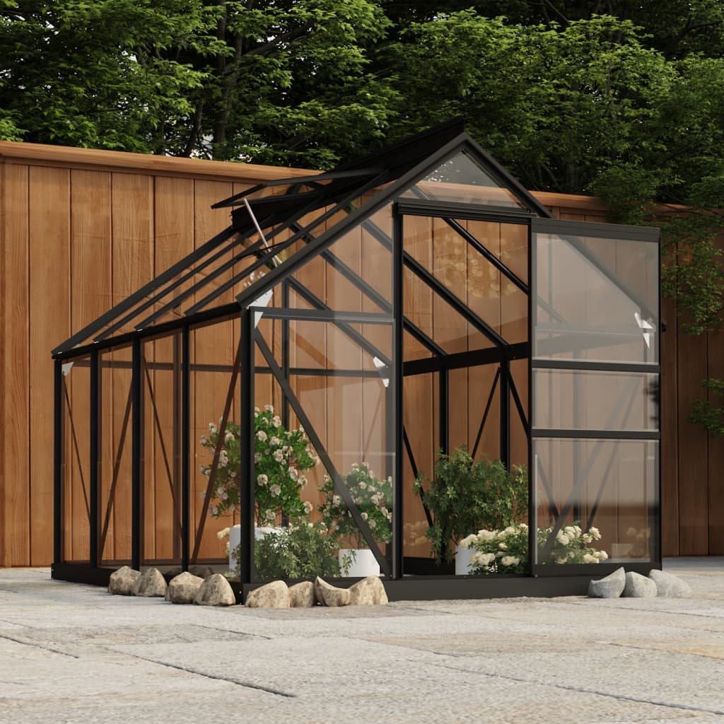Vidaxx telaio di ricambio per serra da giardino 155x200,5x191 cm alluminio antracite