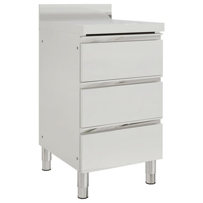Vidaxl commerciële keukenkast met 3 lades 50x60x96 cm