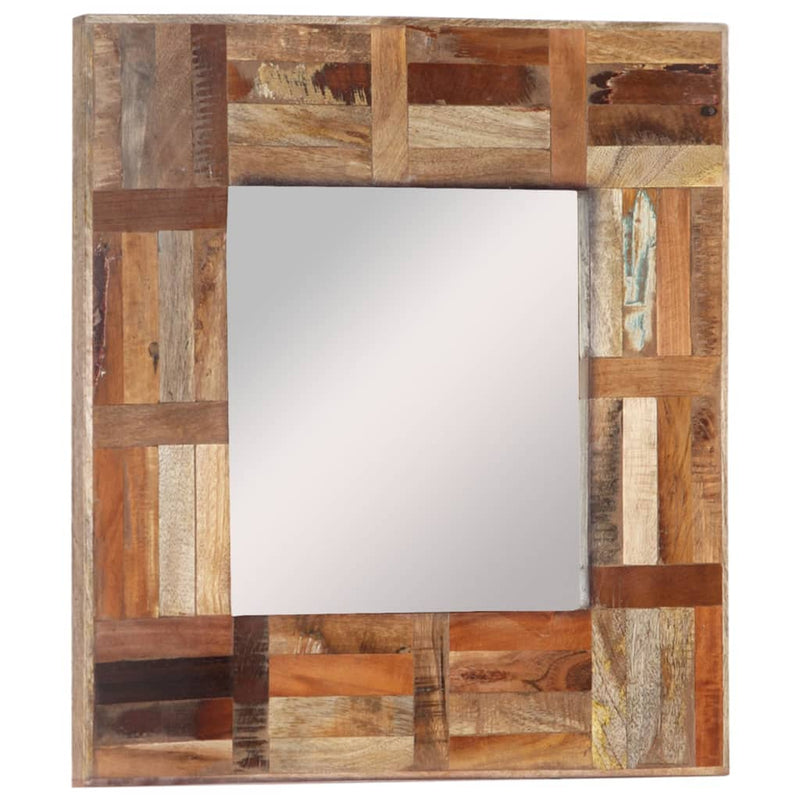 Specchio da parete Vidaxl 50x50 cm Legno riciclato solido