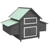 Vidaxl Chicken Coop 150x96x110 cm Grigio porcente solido e bianco