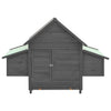 Vidaxl Chicken Coop 150x96x110 cm Grigio porcente solido e bianco