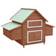 Vidaxl Chicken Coop 150x96x110 cm Pino solido -wood -colorato e bianco