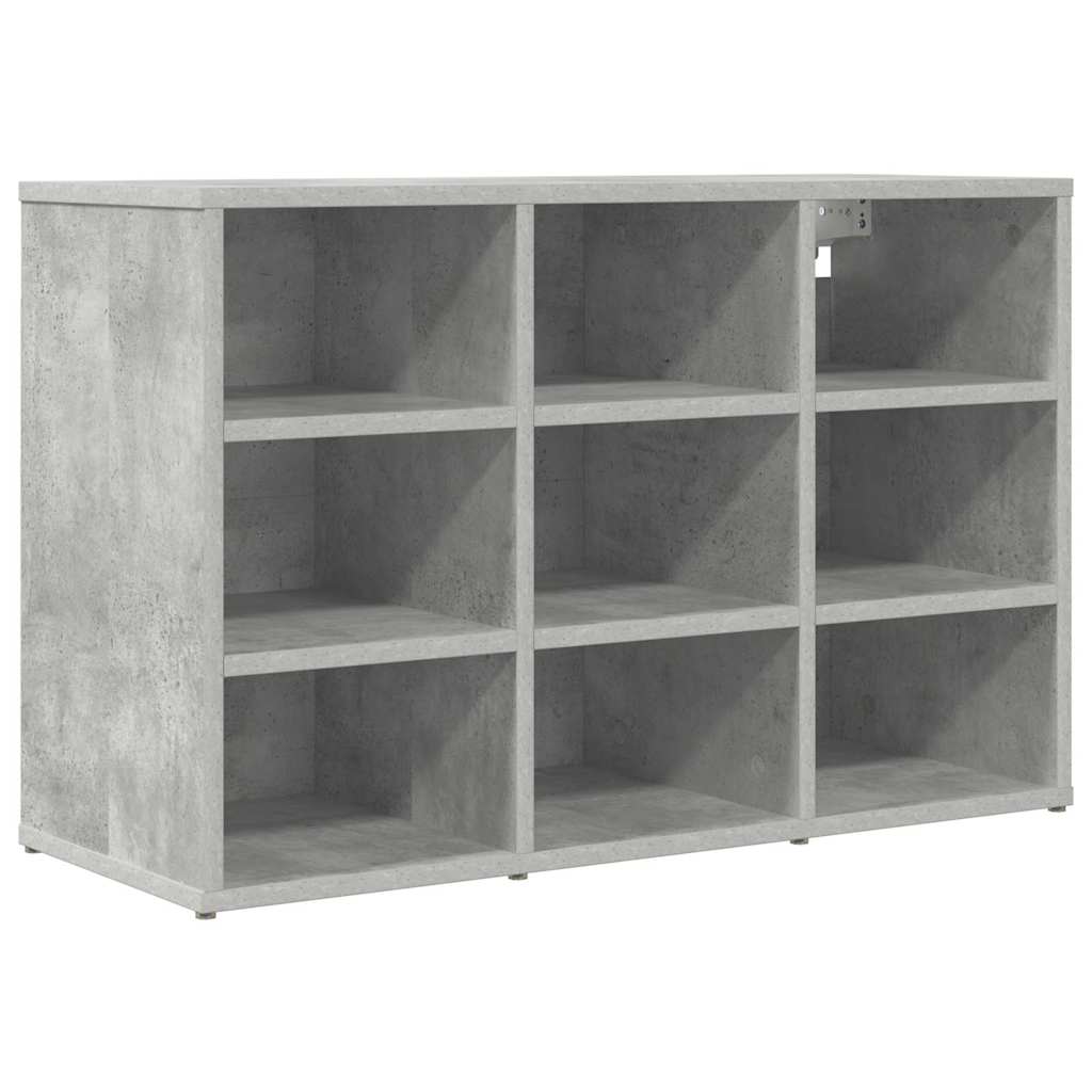 Vidaxl zapatero gris hormigón 77,5 x 30 x 51 cm madera contrachapada