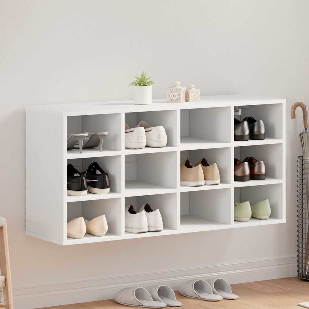 Scarpiera VidaXL con ripiano bianco 103 x 30 x 51 cm in MDF