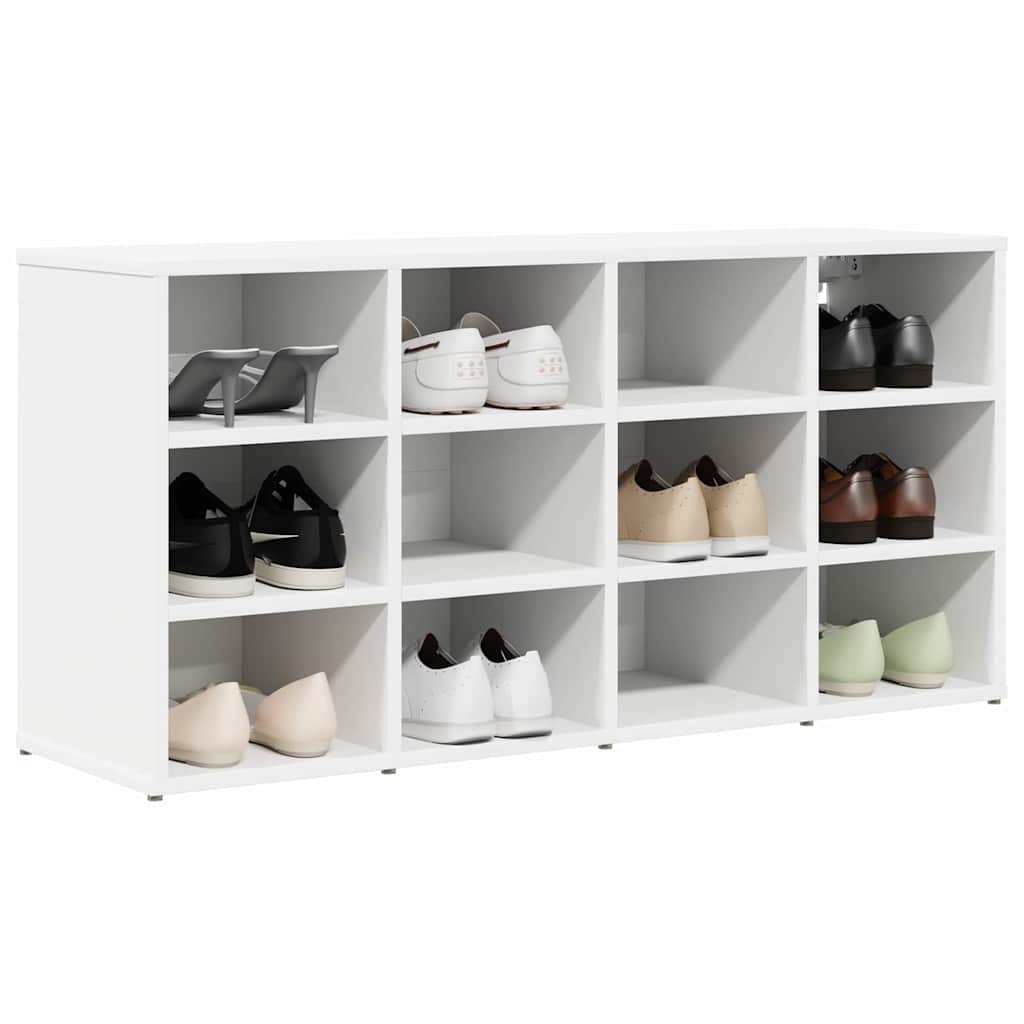 Scarpiera VidaXL con ripiano bianco 103 x 30 x 51 cm in MDF
