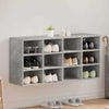 Vidaxl zapatero con estante gris hormigón 103 x 30 x 51 cm madera contrachapada