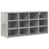 Vidaxl zapatero con estante gris hormigón 103 x 30 x 51 cm madera contrachapada