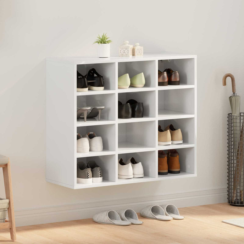 Vidaxx zapatero con estante blanco 77,5 x 30 x 67 cm madera contrachapada
