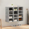 Vidaxl zapatero gris hormigón 77,5 x 30 x 67 cm acabado madera