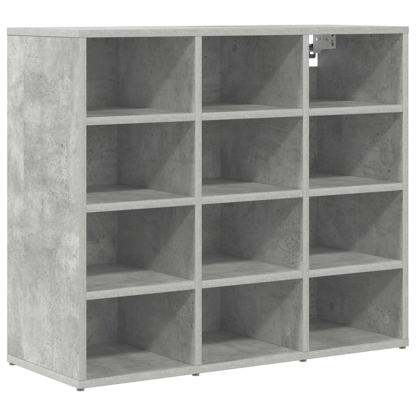 Scarpiera Vidaxl grigio cemento 77,5 x 30 x 67 cm rifinito in legno