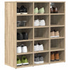Vidaxl schoenenkast sonoma eiken 77,5 x 30 x 83,5 cm bewerkt hout