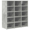 Vidaxl zapatero gris hormigón 77,5 x 30 x 83,5 cm madera contrachapada