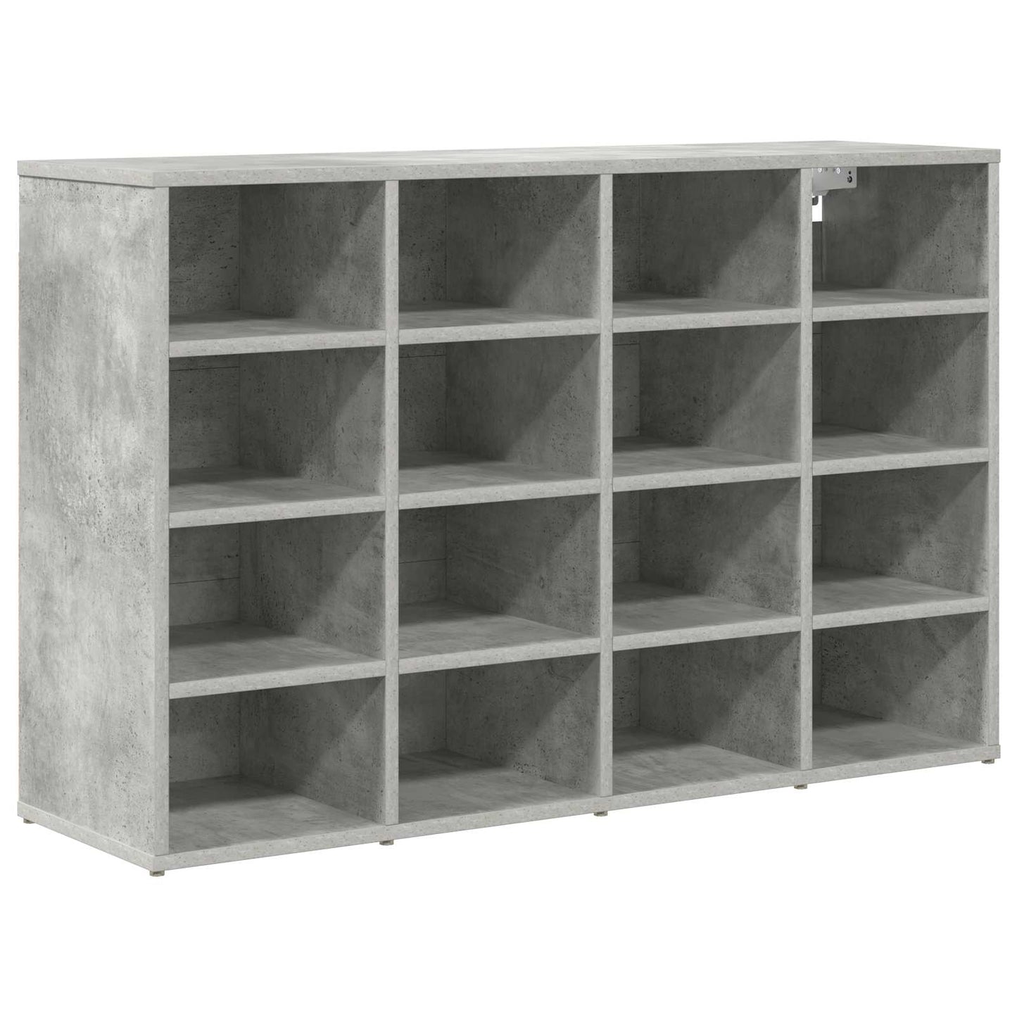 Vidaxl zapatero con estante gris hormigón 103 x 30 x 67 cm madera contrachapada