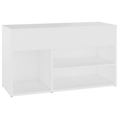 Sofá de zapatos Vidaxl 80x30x45 cm de madera procesada blanca