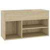 Sofá de zapatos Vidaxl 80x30x45 cm de madera procesada Sonoma Oak coloreed