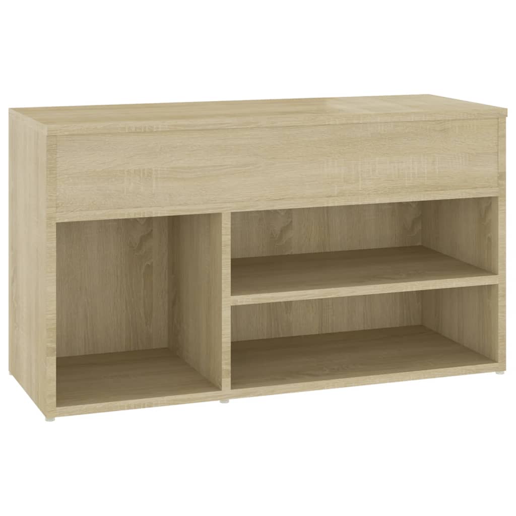 Sofá de zapatos Vidaxl 80x30x45 cm de madera procesada Sonoma Oak coloreed