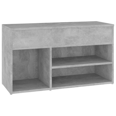 Vidaxl Shoes Bank 80x30x45 cm de madera procesada betongrijs