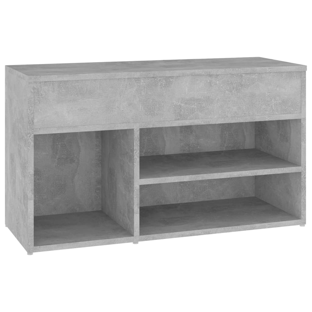 Vidaxl Shoes Bank 80x30x45 cm de madera procesada betongrijs