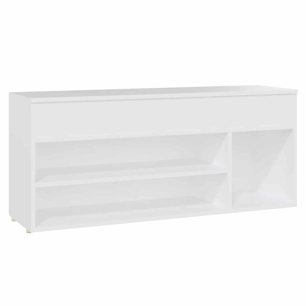 Vidaxl schoenenbank 105x30x45 cm bewerkt hout wit