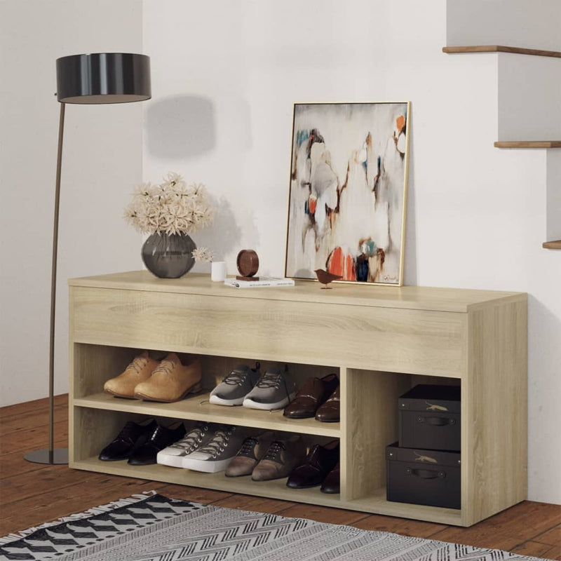 Vidaxl Schoenbank 105x30x45 cm de madera procesada Sonoma Oak -Colorado