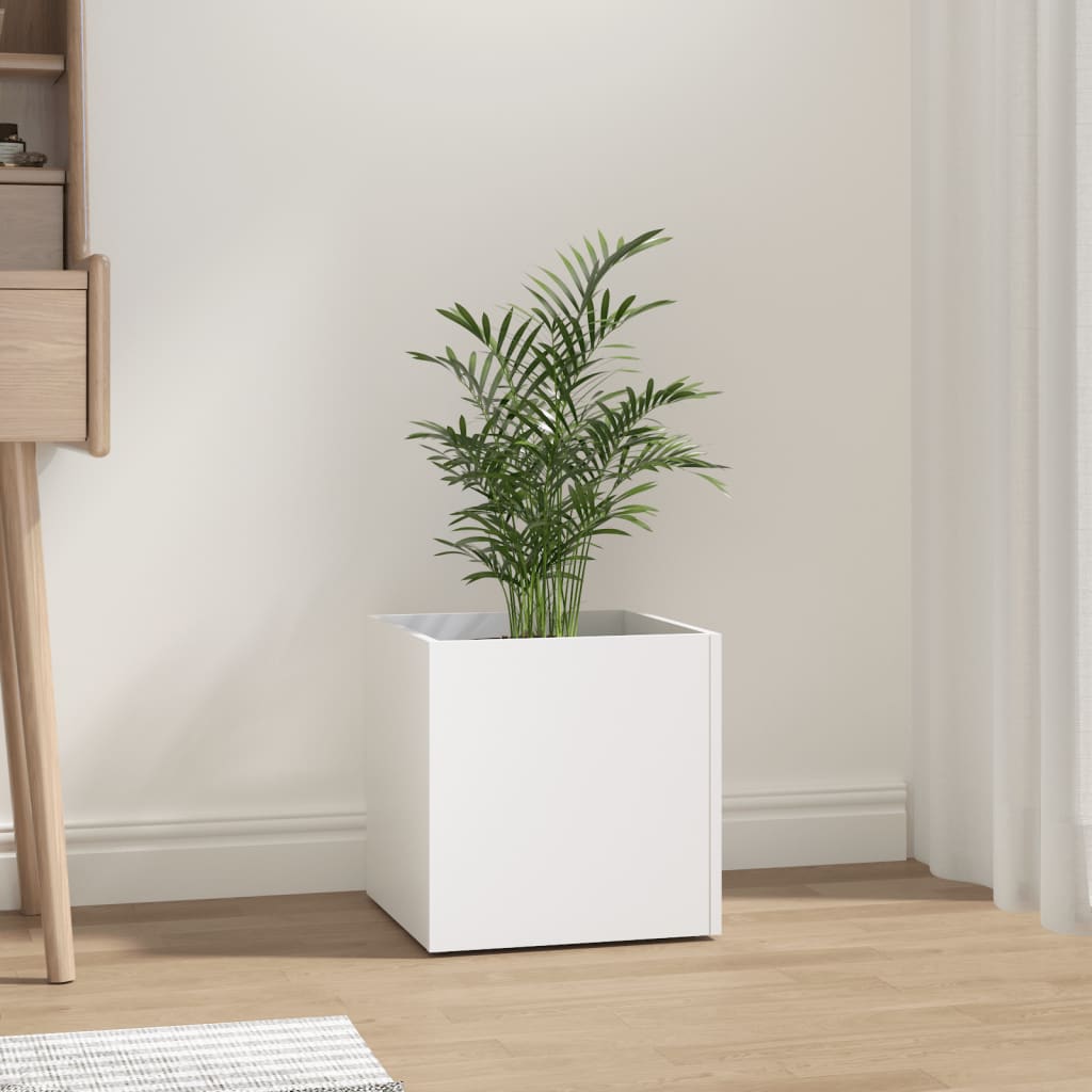 Vidaxl Planter Big 40x40x40 cm de madera procesada blanca