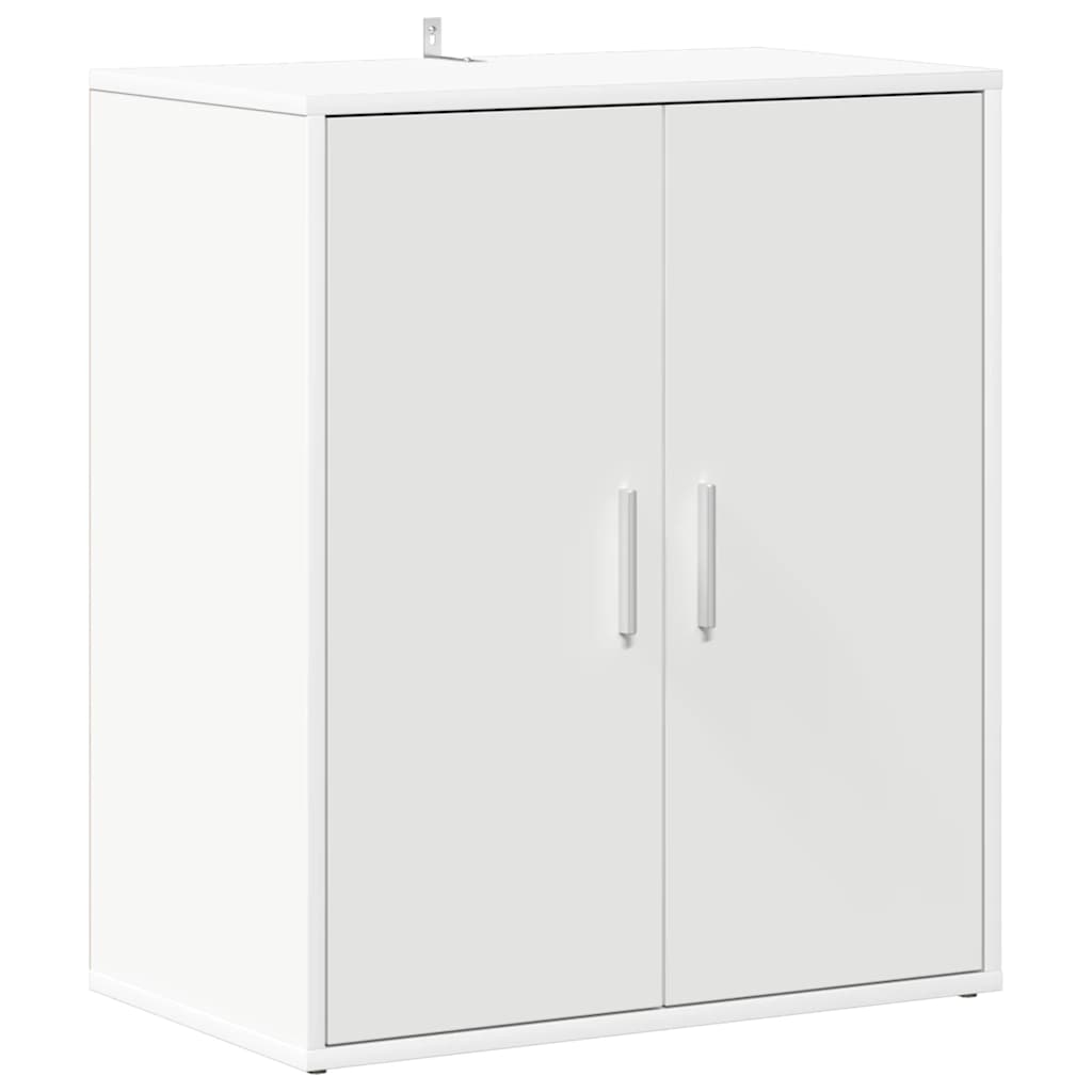 Gabinete de zapatos Vidaxl 60x35x70 cm de madera procesada blanca