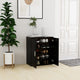 Gabinete de zapatos Vidaxl 60x35x70 cm de madera propiedad de negro