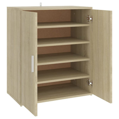 Gabinete de zapatos Vidaxl 60x35x70 cm de madera propiedad de Oak coloreada