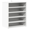 Gabinete de zapatos Vidaxl 60x35x70 cm de madera procesada blanca