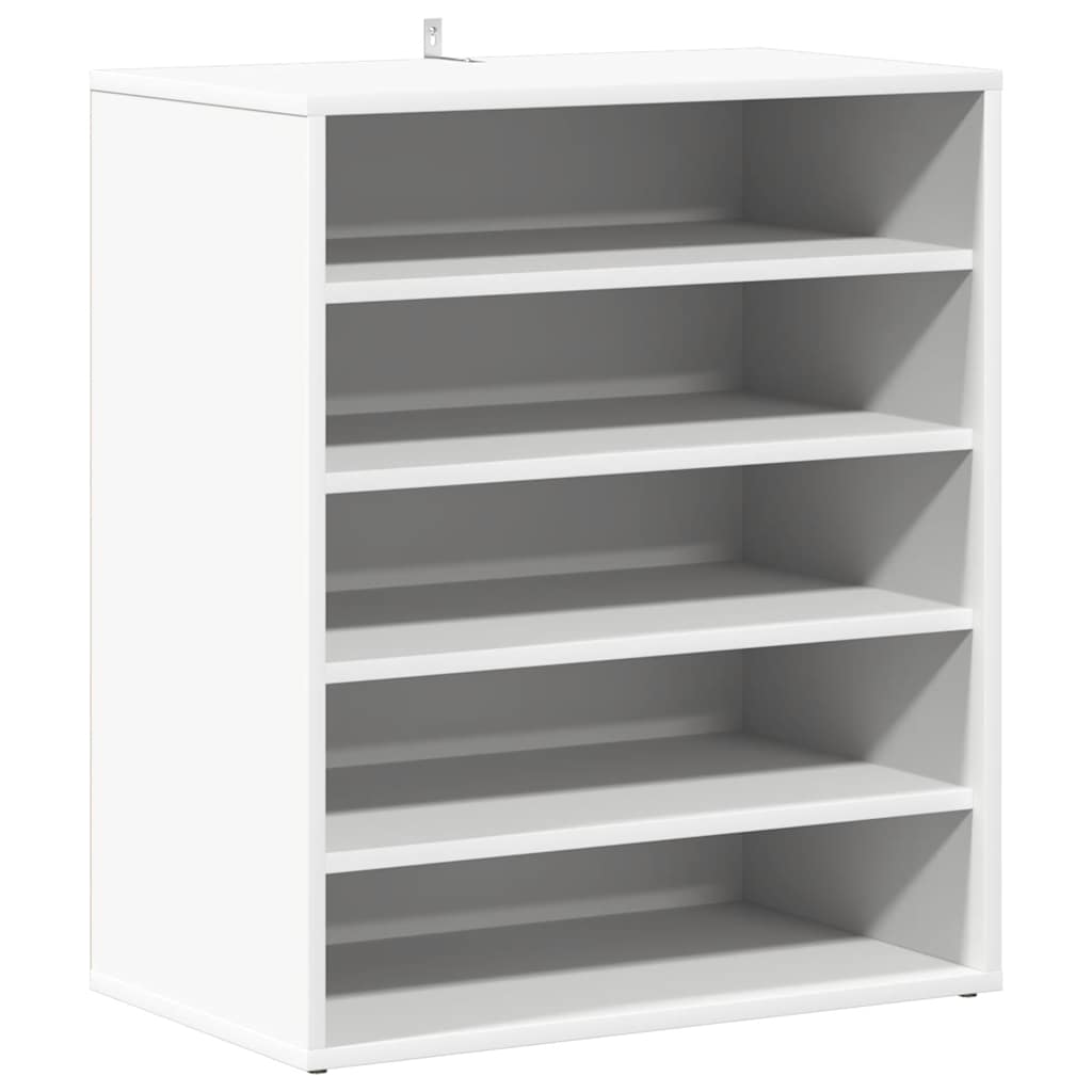 Gabinete de zapatos Vidaxl 60x35x70 cm de madera procesada blanca