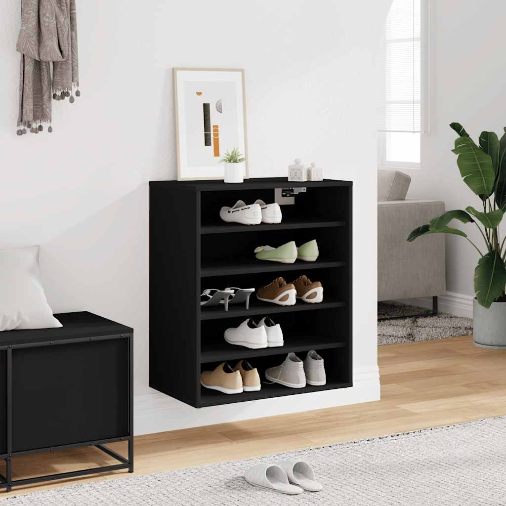 Vidaxl Cabinet da scarpe 60x35x70 cm Proprieted Black
