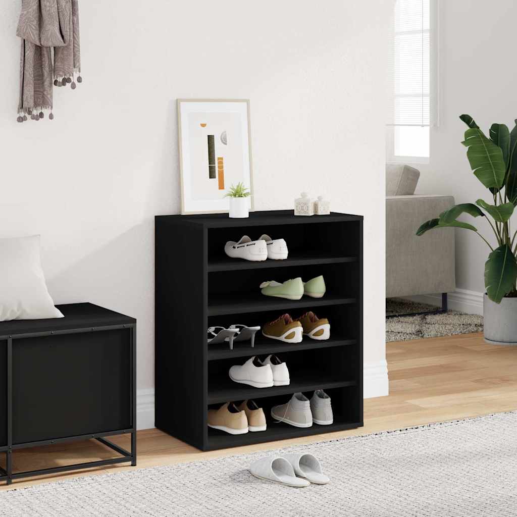 Vidaxl Cabinet da scarpe 60x35x70 cm Proprieted Black