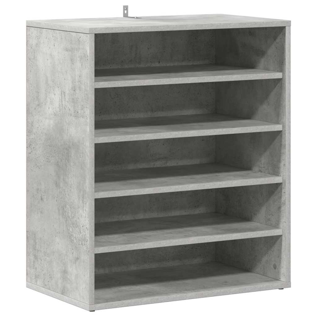 Gabinete de zapatos Vidaxl 60x35x70 cm de madera procesada betongrijs