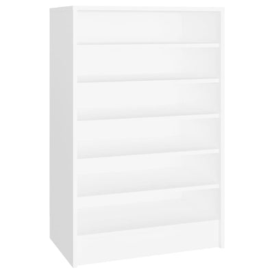 Gabinete de zapatos Vidaxl 60x35x92 cm de madera procesada blanca
