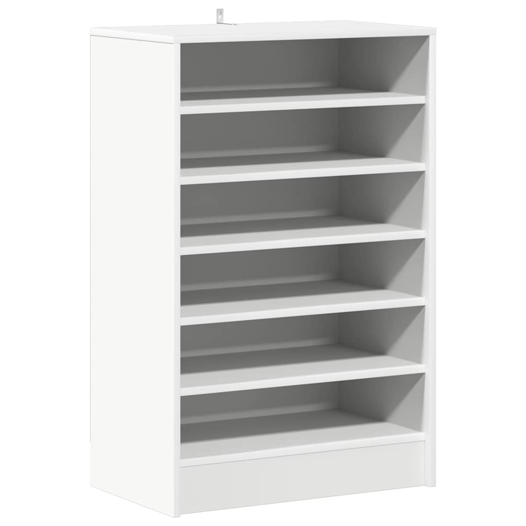 Gabinete de zapatos Vidaxl 60x35x92 cm de madera procesada blanca